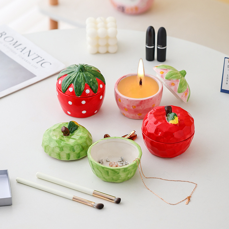 Candle Supplies Europe - Seramik Sevimli Simülasyon Meyve Mumluk Yaratıcı