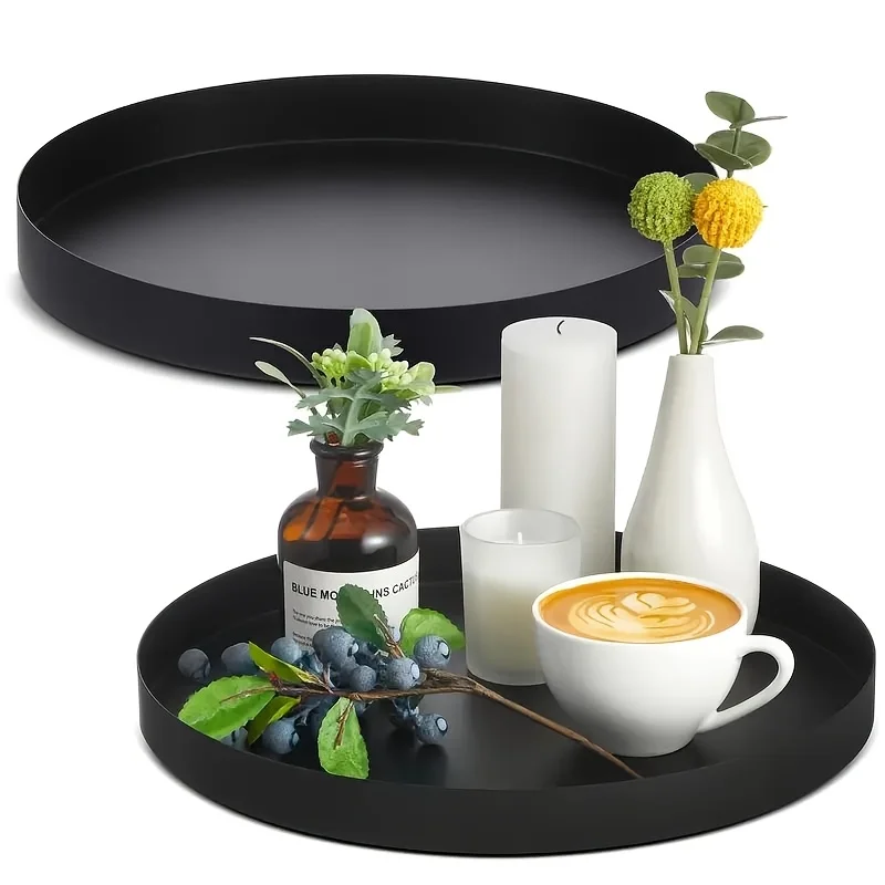 Candle Holder Supplies - 1 Adet Modern siyah dairesel ABS