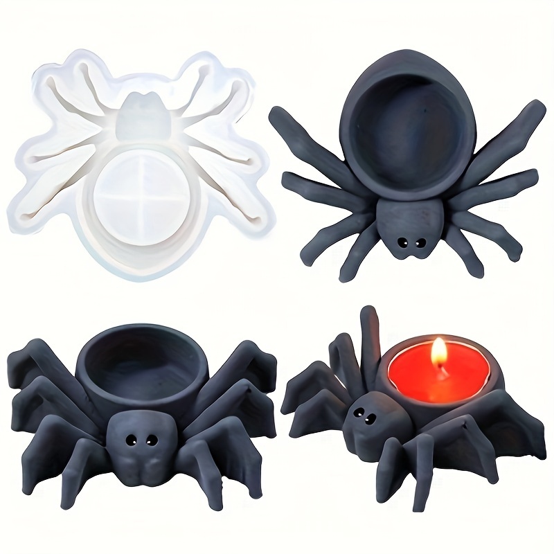 Candle Holder Supplies - Örümcek Şeklinde Mumlar İçin Silikon Kalıp,