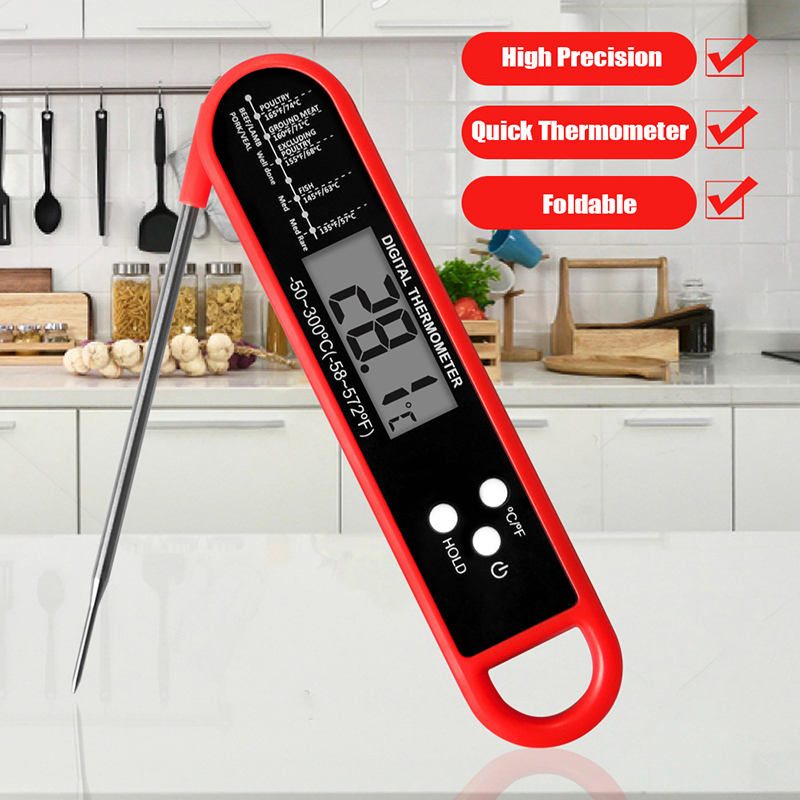 Digital Thermometer Probe - Katlanabilir Et Termometresi Dijital Mutfak Yemek