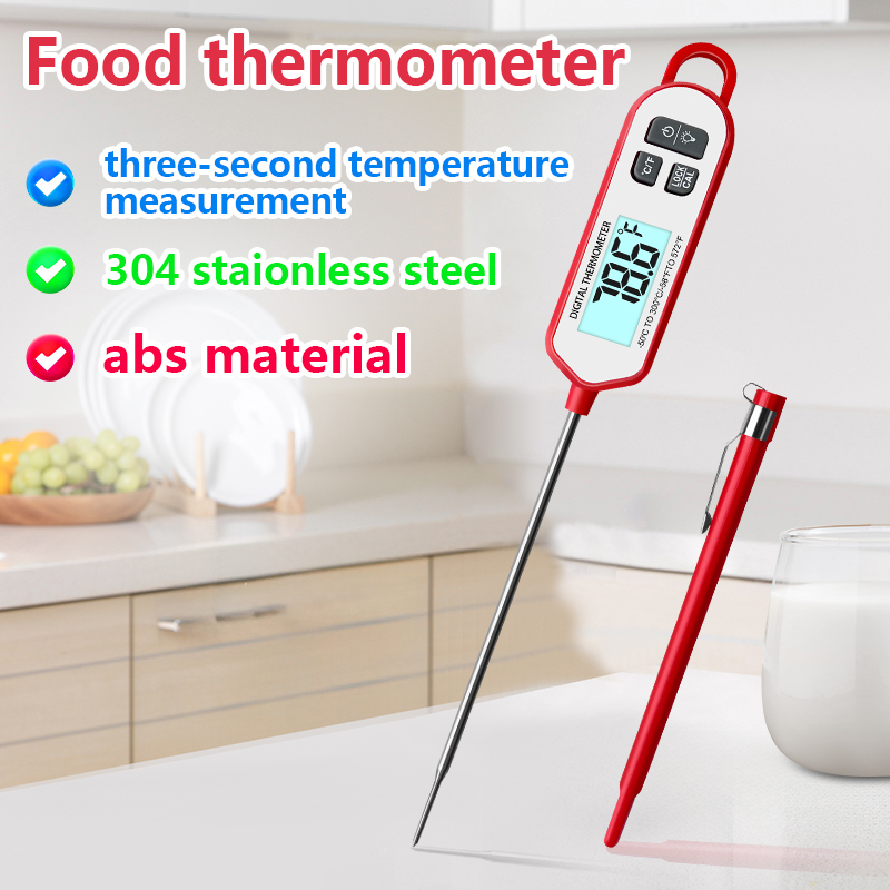Digital Thermometer Probe - Dijital Et Termometresi Anında Okunan Arkadan