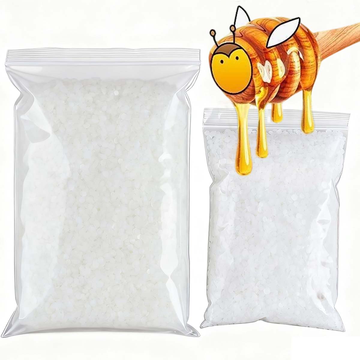 Candle Supplies Storage - 200g-1000g Beyaz Balmumu Saf Doğal Granül