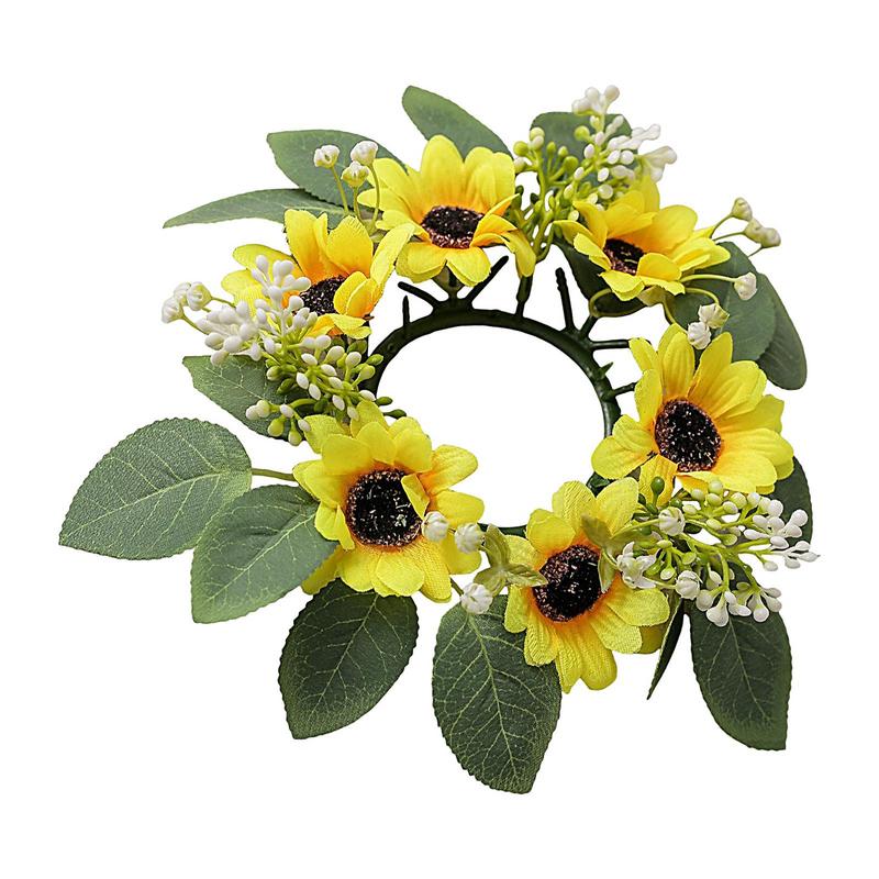 Yapay Ayçiçeği Mum Yüzükler Çe - Candle Holder Supplies incelemesi ve fiyatı