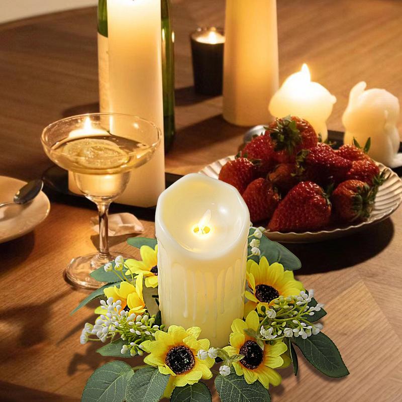 Yapay Ayçiçeği Mum Yüzükler Çe - Candle Holder Supplies incelemesi ve fiyatı
