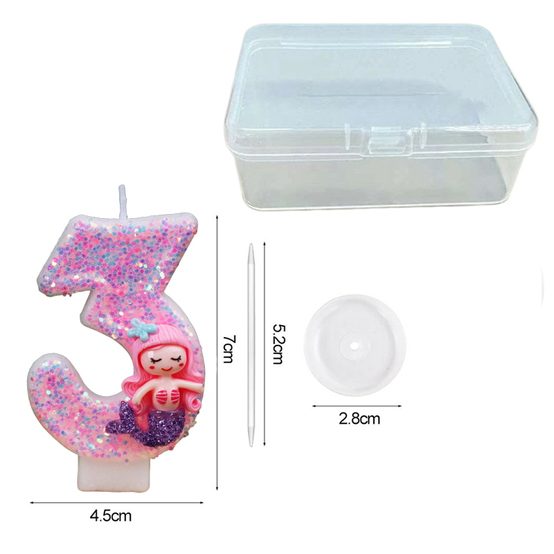 Yaratıcı Pembe Deniz Kızı 0-9  - Candle Supplies Usa incelemesi ve fiyatı