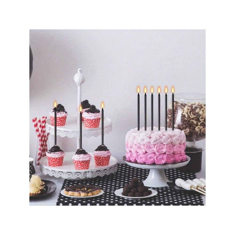 24 adet Metalik Mum Uzun Yeşil - Candle Holder Supplies incelemesi ve fiyatı