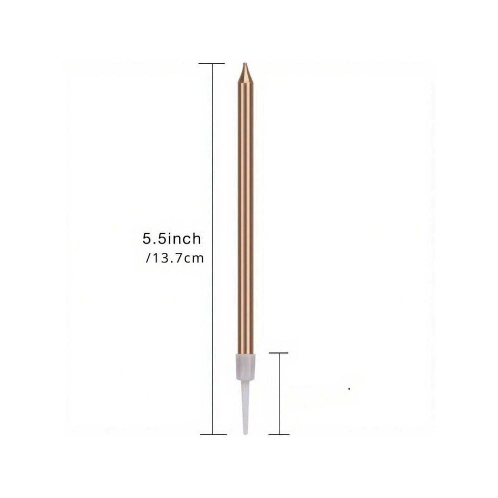 24 adet Metalik Mum Uzun Yeşil - Candle Holder Supplies incelemesi ve fiyatı
