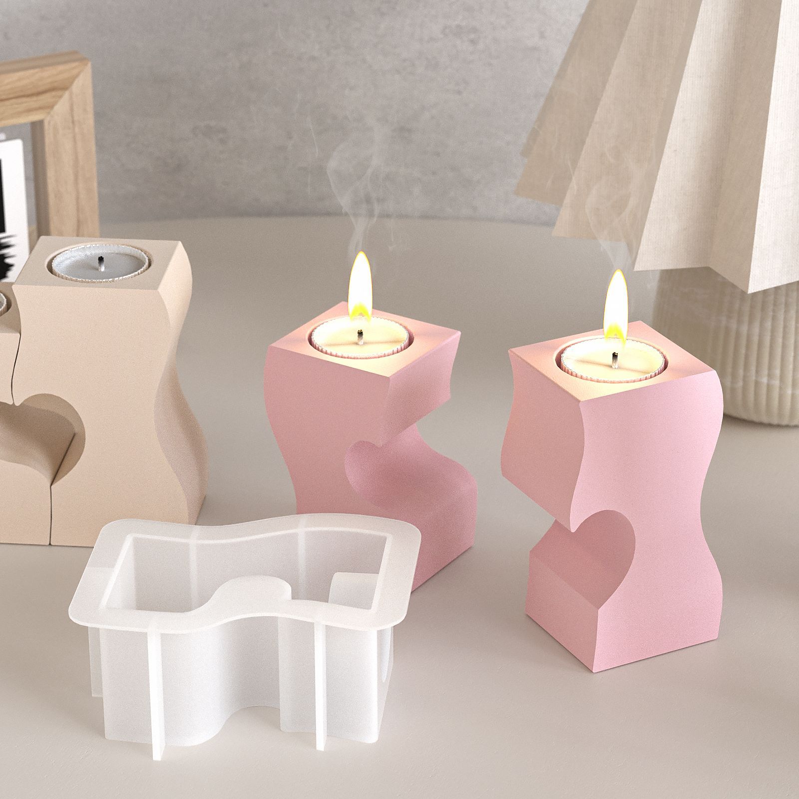 S Kalp Şamdan Silikon Kalıplar - Candle Holder Supplies incelemesi ve fiyatı