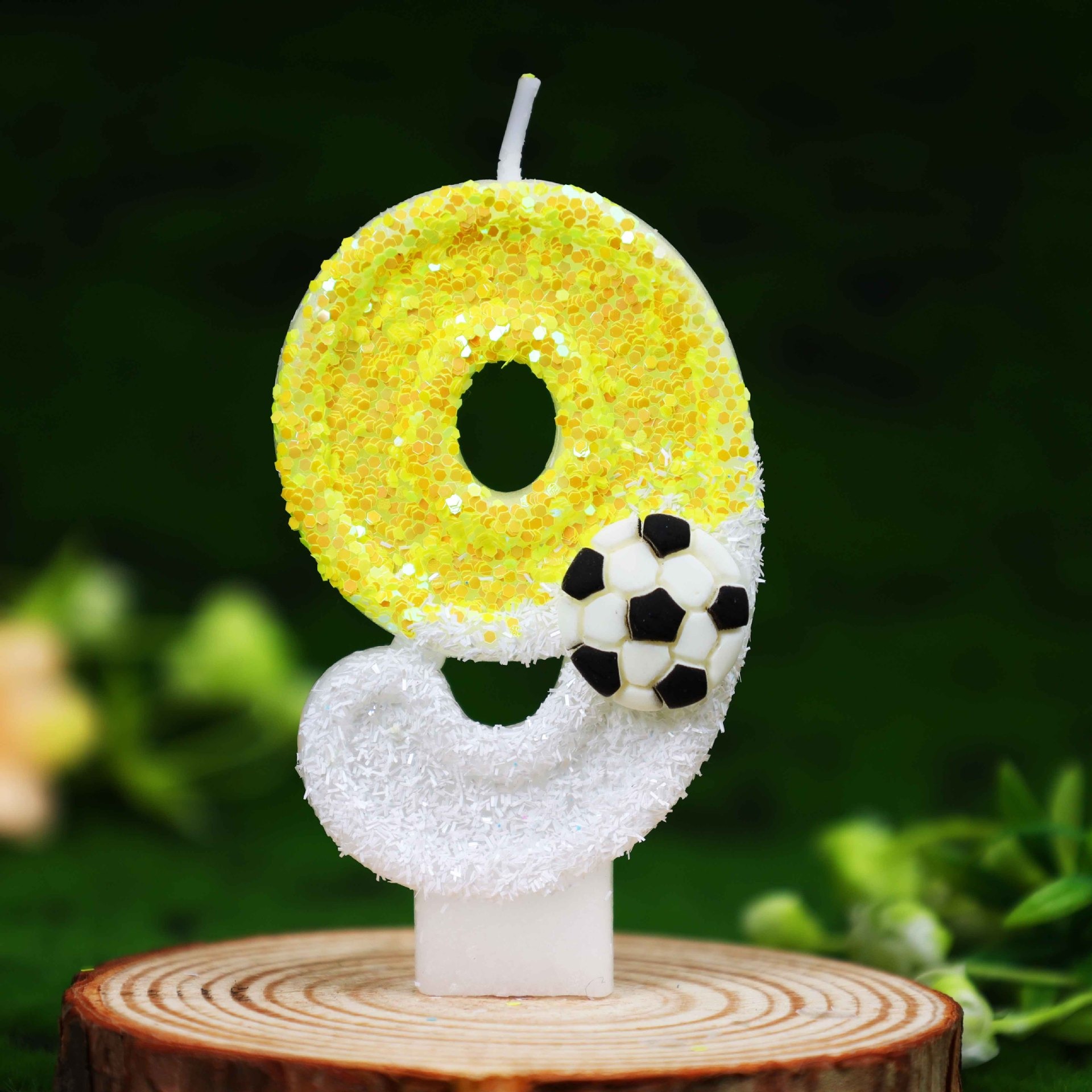 Sarı Beyaz Payetli Spor Futbol - Candle Supplies Usa incelemesi ve fiyatı
