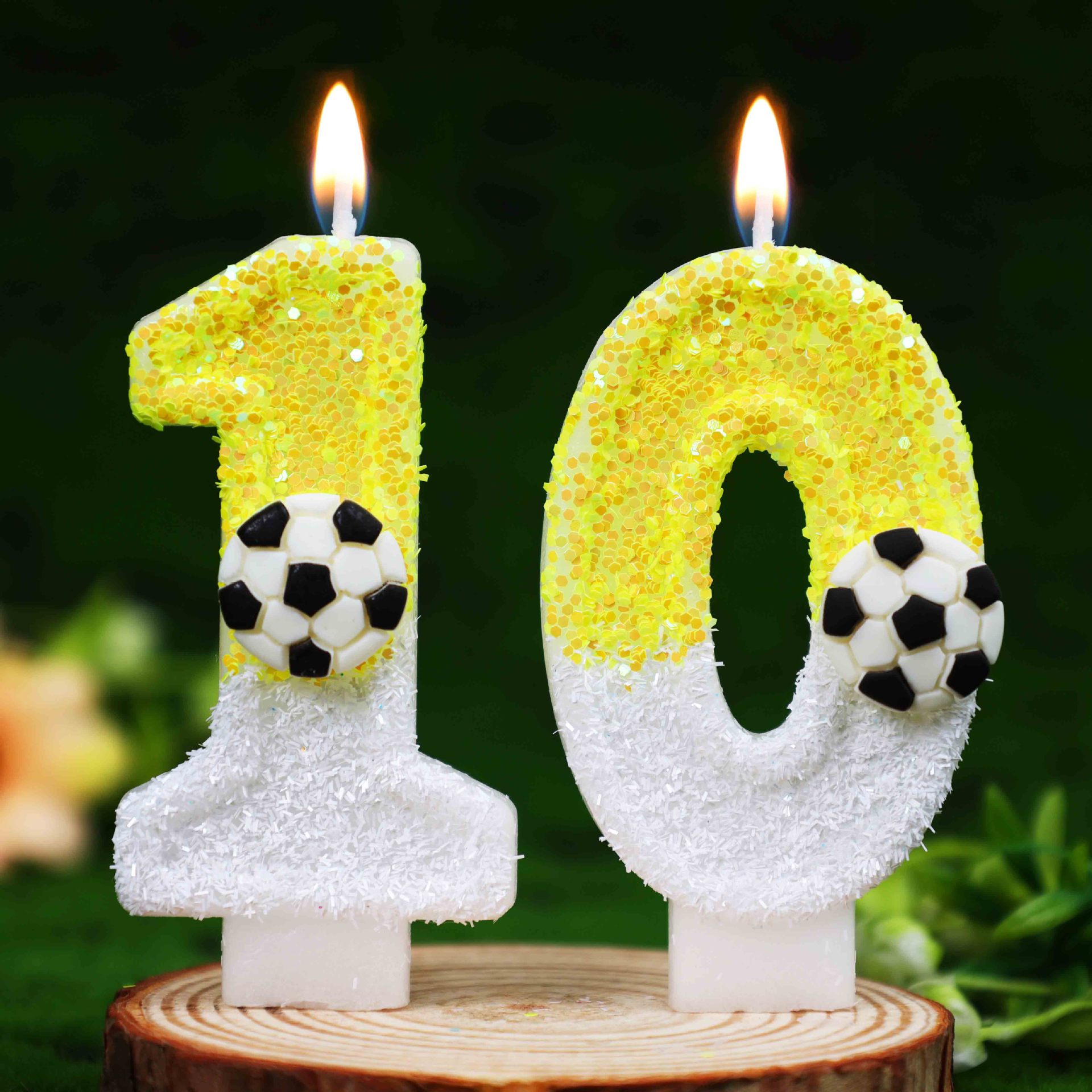 Sarı Beyaz Payetli Spor Futbol - Candle Supplies Usa incelemesi ve fiyatı