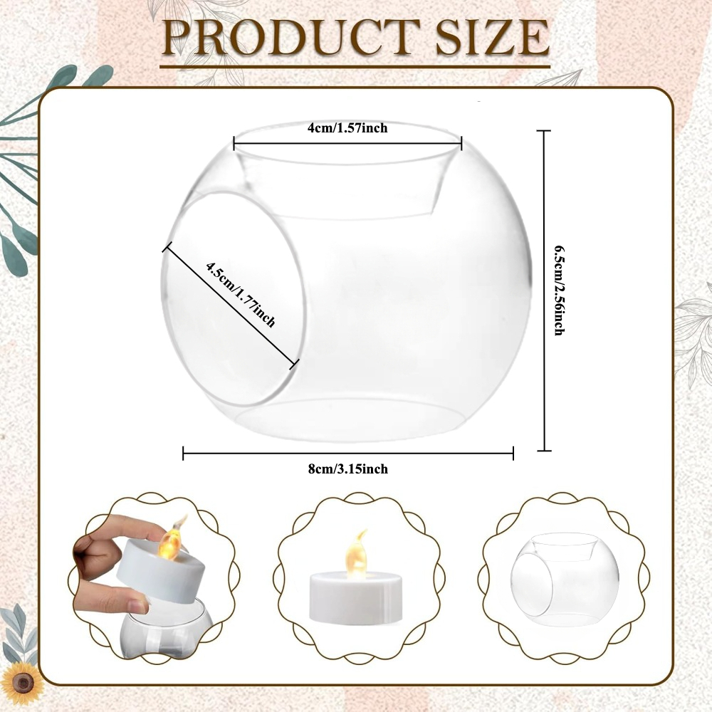 6/12 adet cam yuvarlak içi boş - Candle Holder Supplies incelemesi ve fiyatı