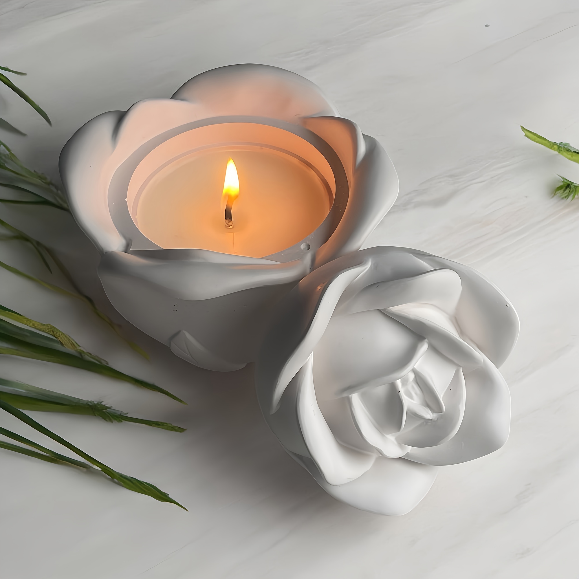 2 Parçalı Gül Şeklinde Silikon - Candle Holder Supplies incelemesi ve fiyatı