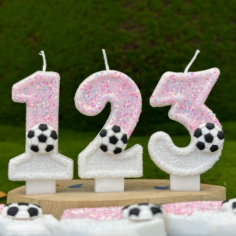 Pembe Beyaz Pullu Spor Futbol  - Candle Supplies Usa incelemesi ve fiyatı