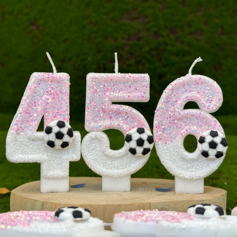 Pembe Beyaz Pullu Spor Futbol  - Candle Supplies Usa incelemesi ve fiyatı